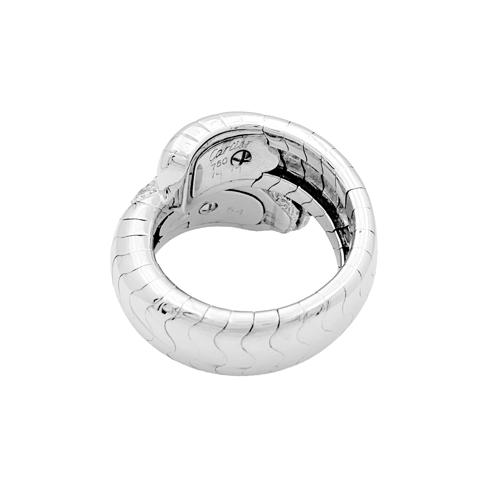 Bague CARTIER, "Lakarda", or blanc, diamants. 5