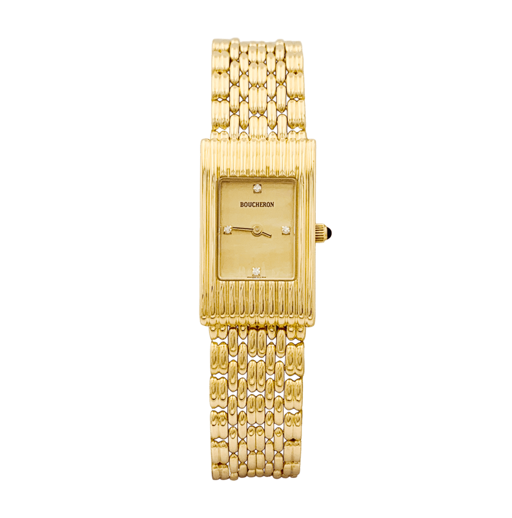 Montre Boucheron, "Reflet", or jaune, diamants. 1