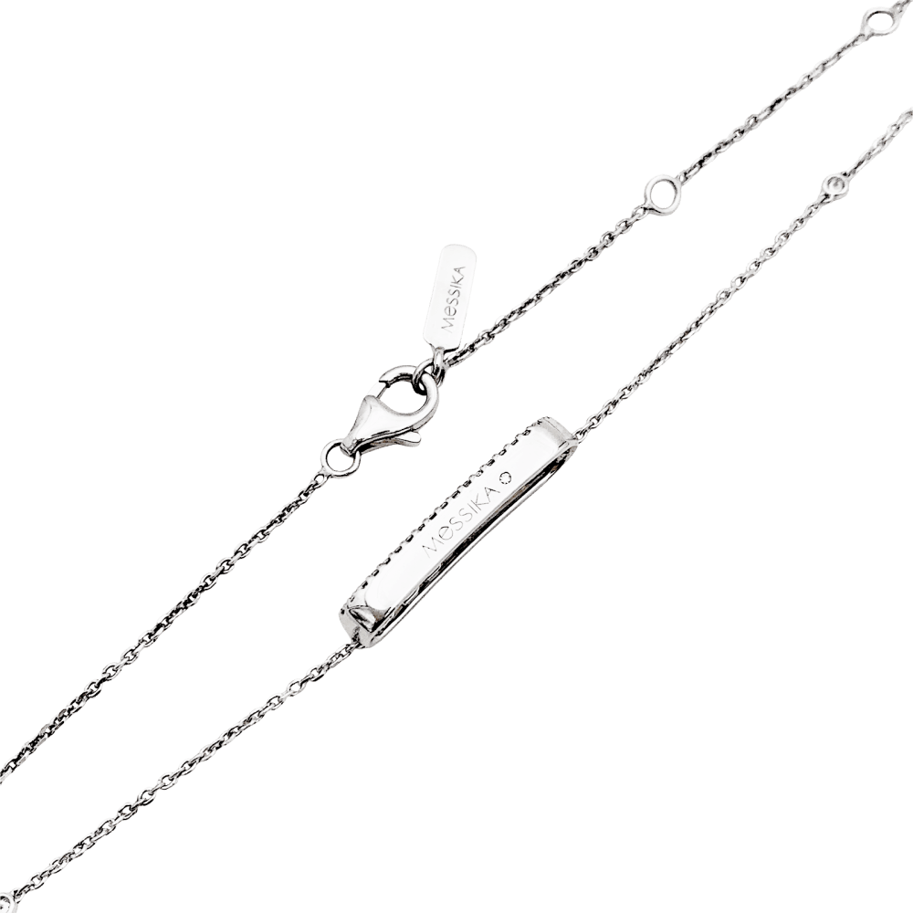 Collier Messika, "Baby Move Pavé", or blanc et diamants. 4