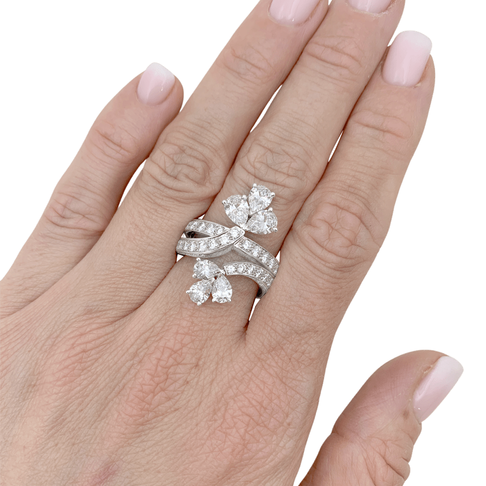 Bague Cartier, platine, diamants. 8