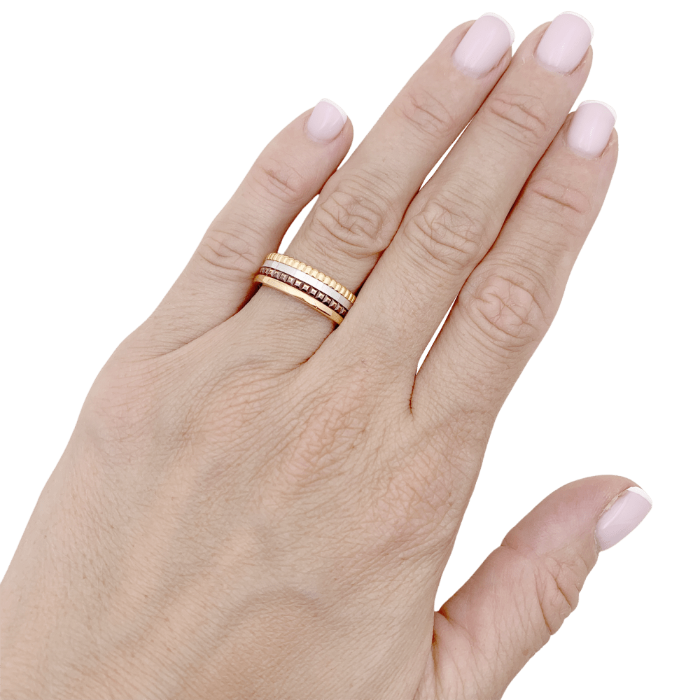 Bague Boucheron,"Quatre", en ors rose, blanc et jaune. 5
