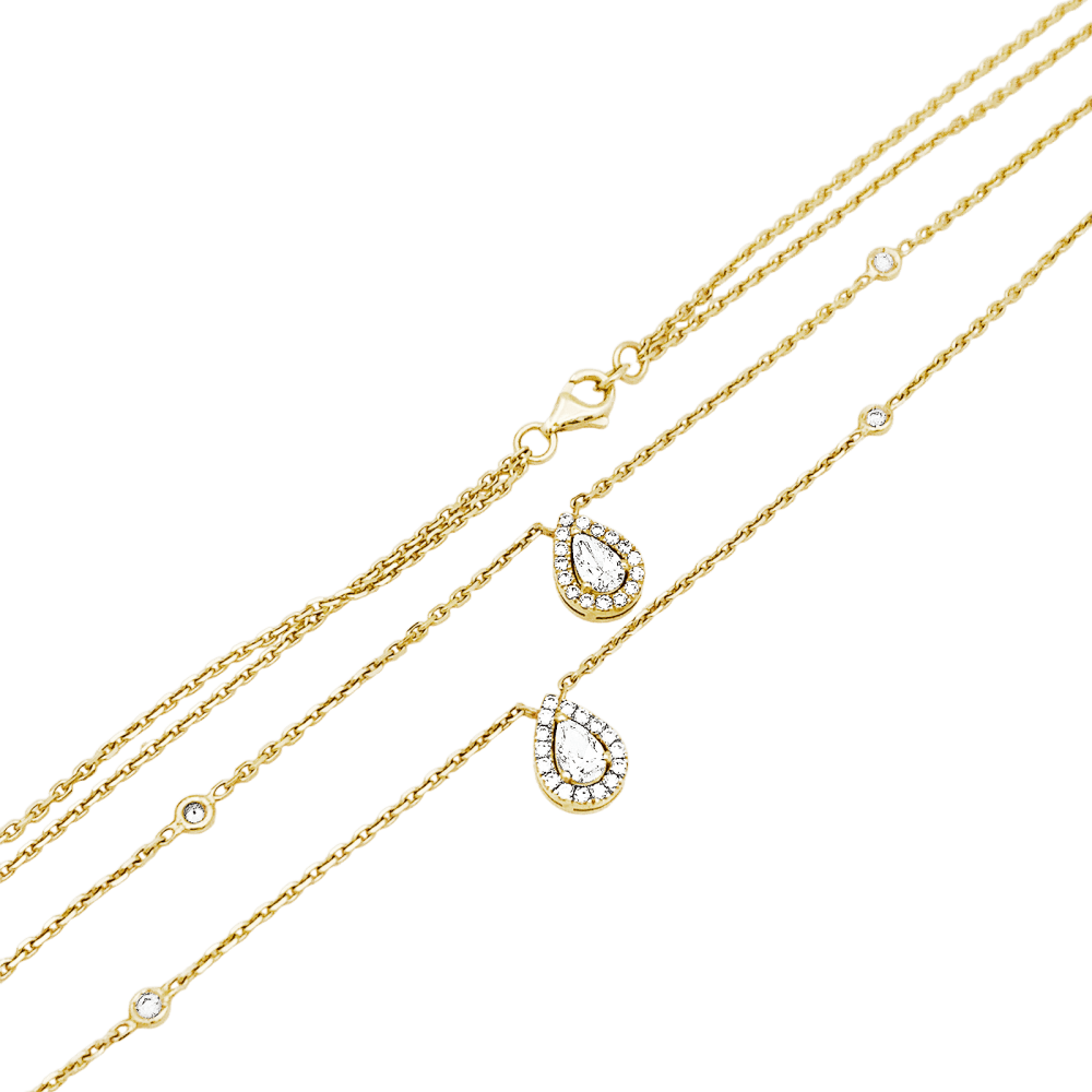 Collier Edouard NAHUM, or jaune et diamants. 3