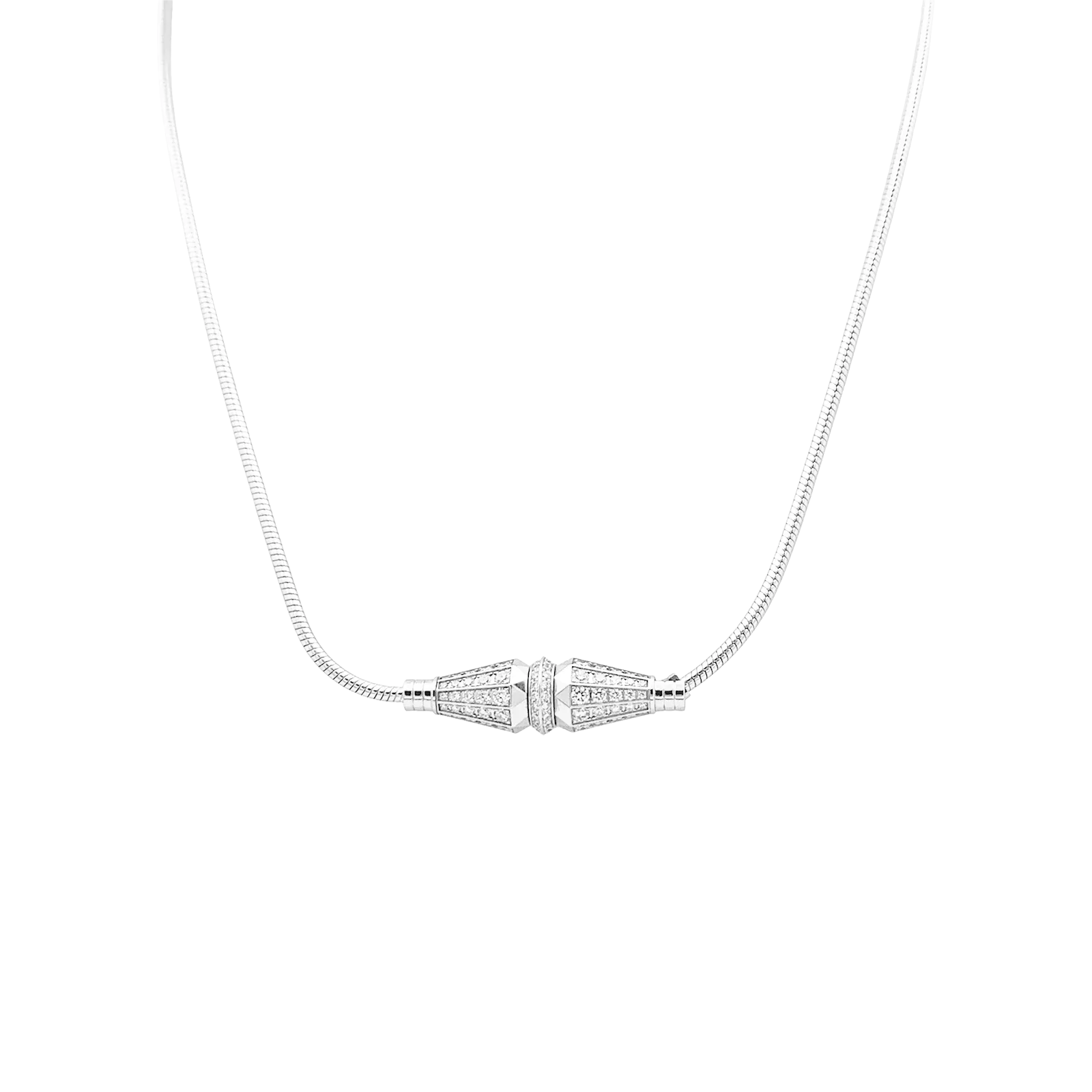 Bracelet Boucheron "Jack de Boucheron" or blanc, diamants. 1