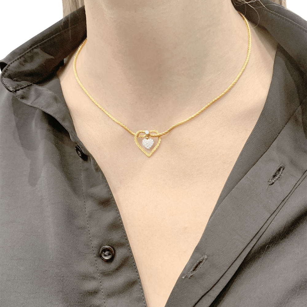 Collier Buccellati, "Valentina", deux ors, diamants. 6