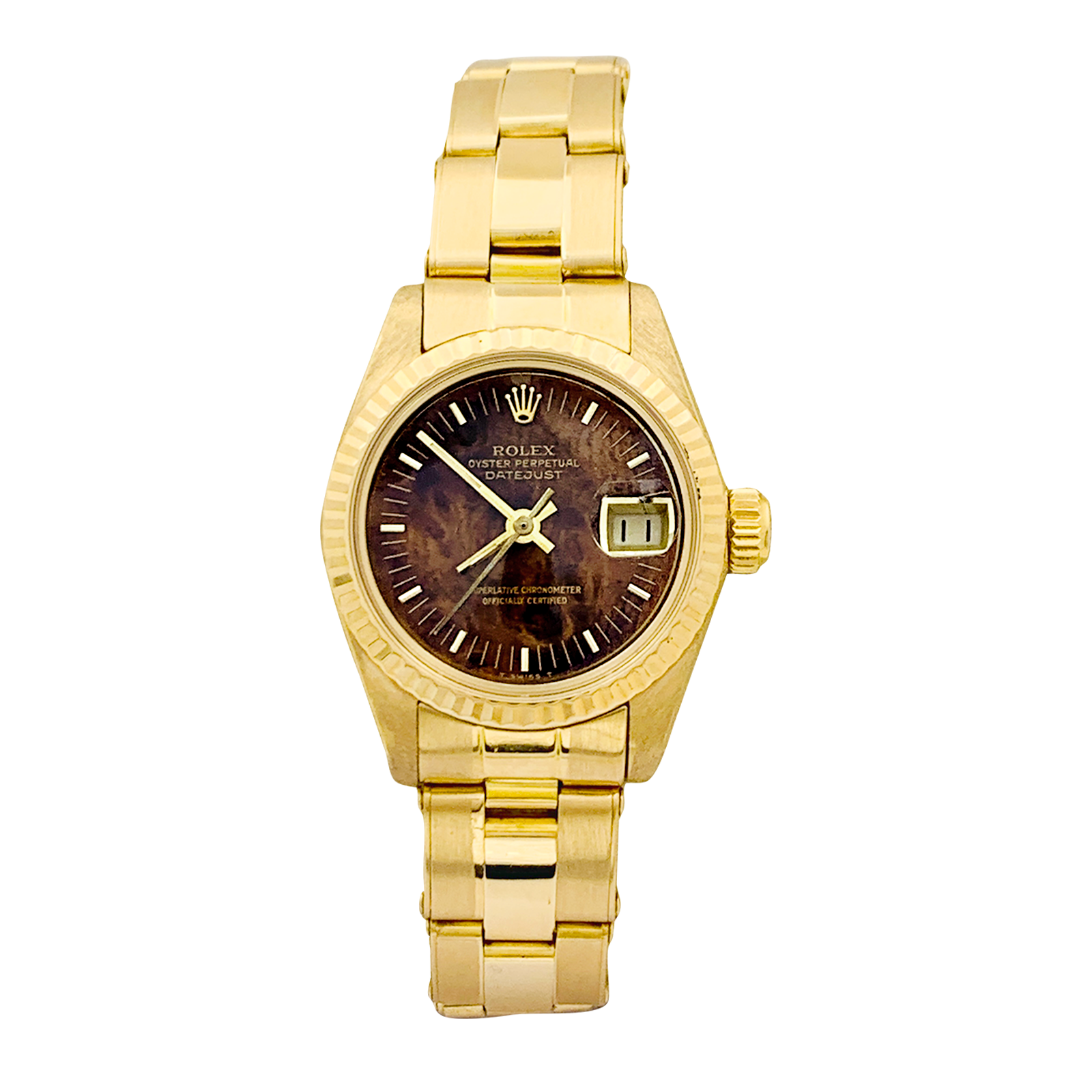 Montre Femme Rolex, "Oyster Perpetual Datejust", or jaune. 1