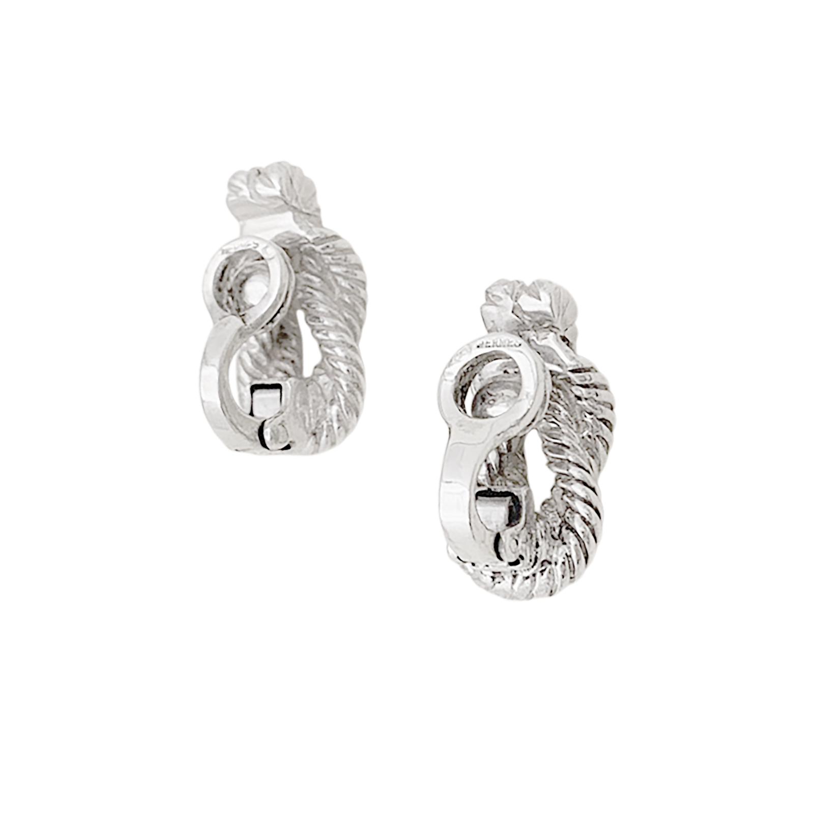 Boucles d'oreilles HERMÈS, "Audierne" en argent. 3