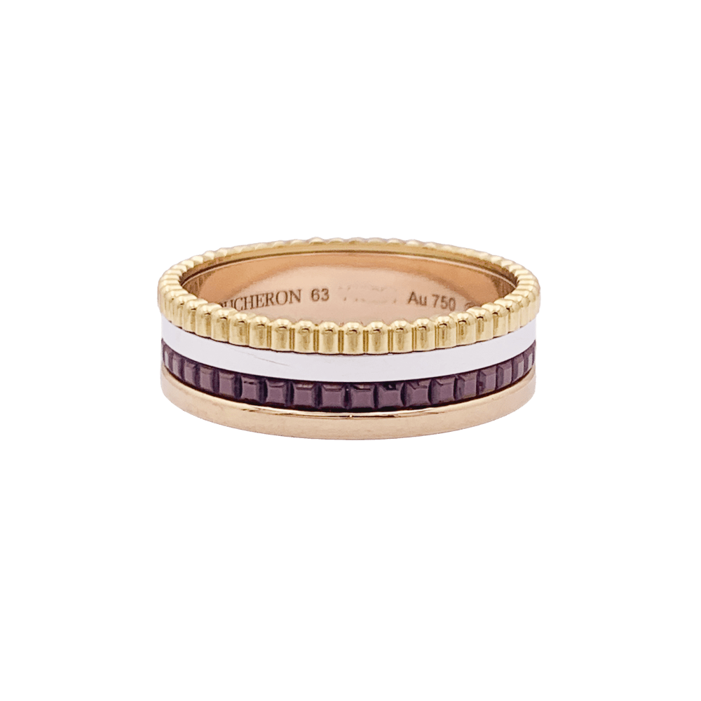 Bague Boucheron, "Quatre Classique Small",, en or rose, blanc et jaune. 1