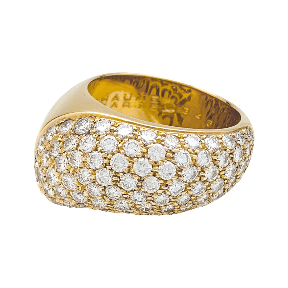 Bague Chaumet, modèle "Hommage à Venise", en or jaune et diamants. T54 6