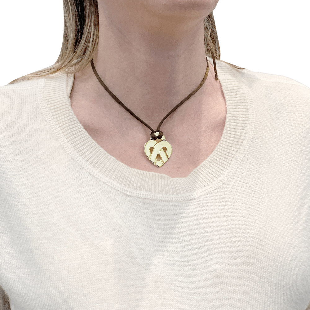 Pendentif Poiray, "Coeur Entrelacé", or jaune. 5