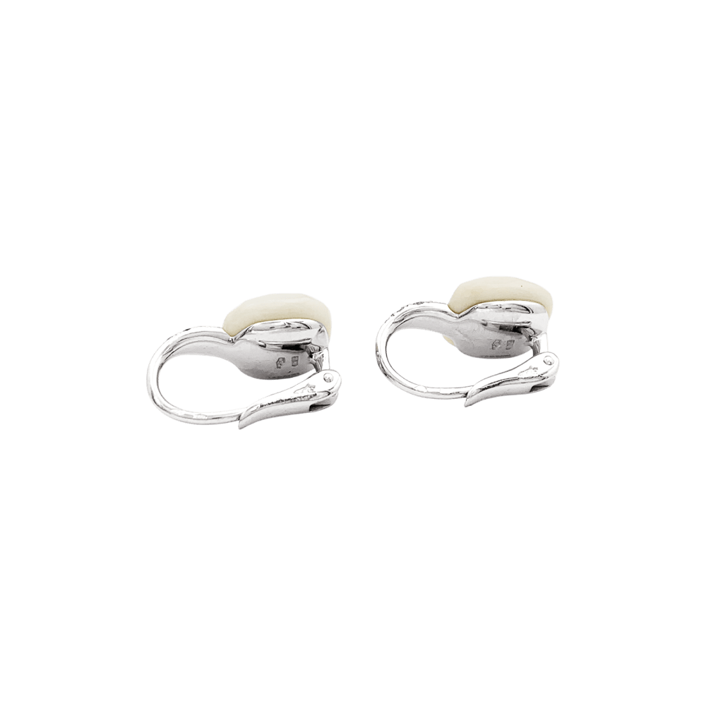 Boucles d'oreilles Pomellato, "Capri", or blanc, opale et diamants. 5