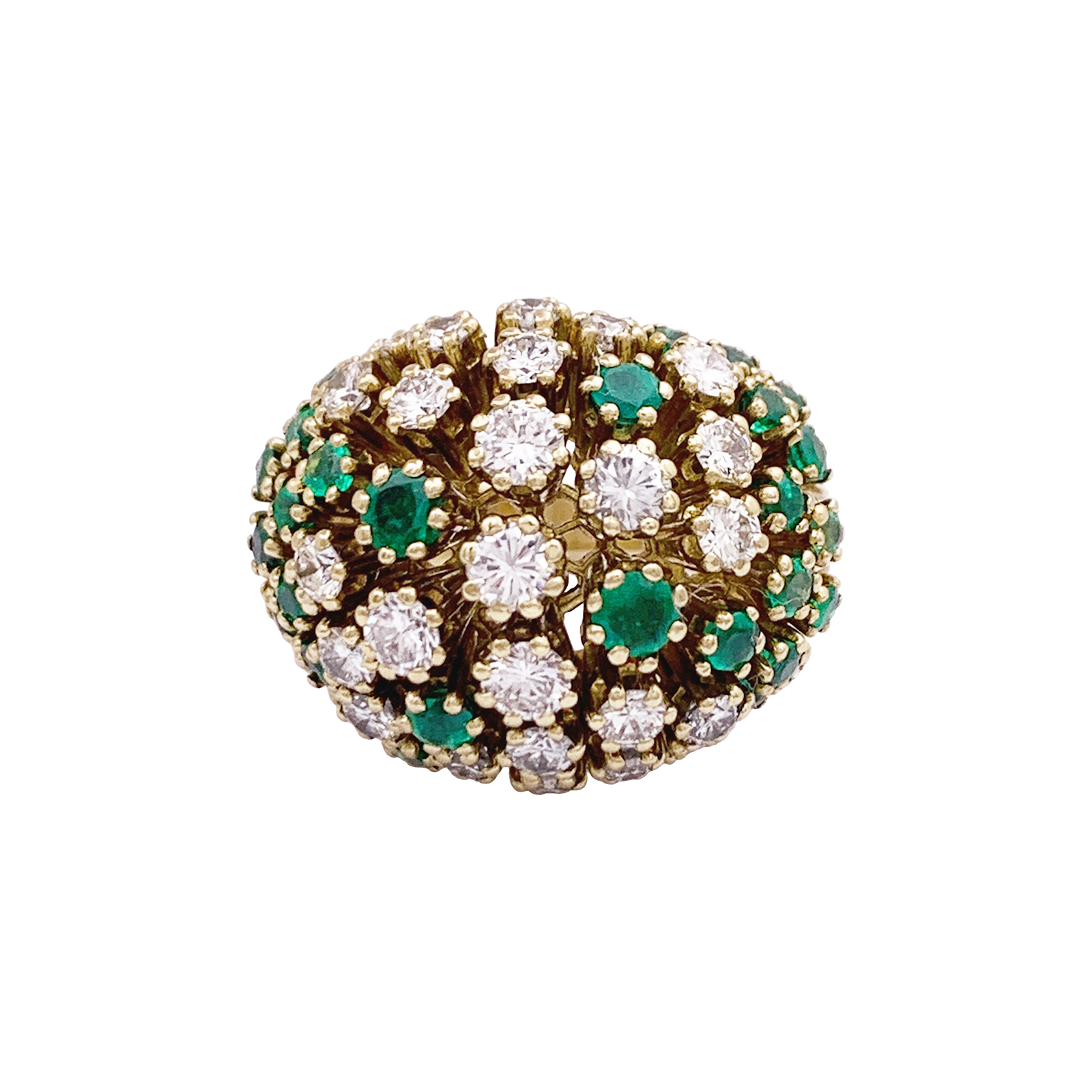Bague Patek Philippe or jaune, diamants, émeraudes. 1