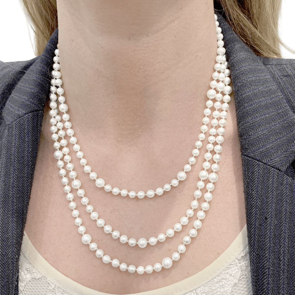 Long sautoir de perles et or jaune. 6