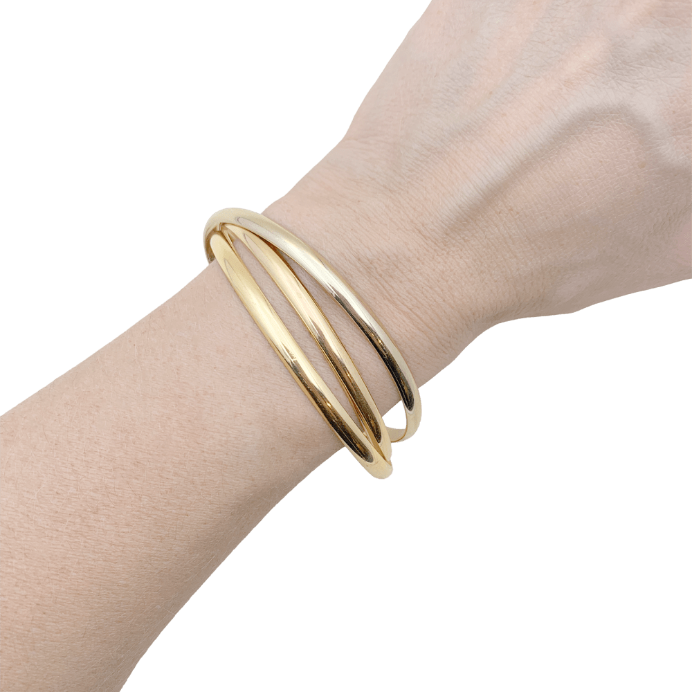 Bracelet Cartier, "Trinity", trois ors. 6