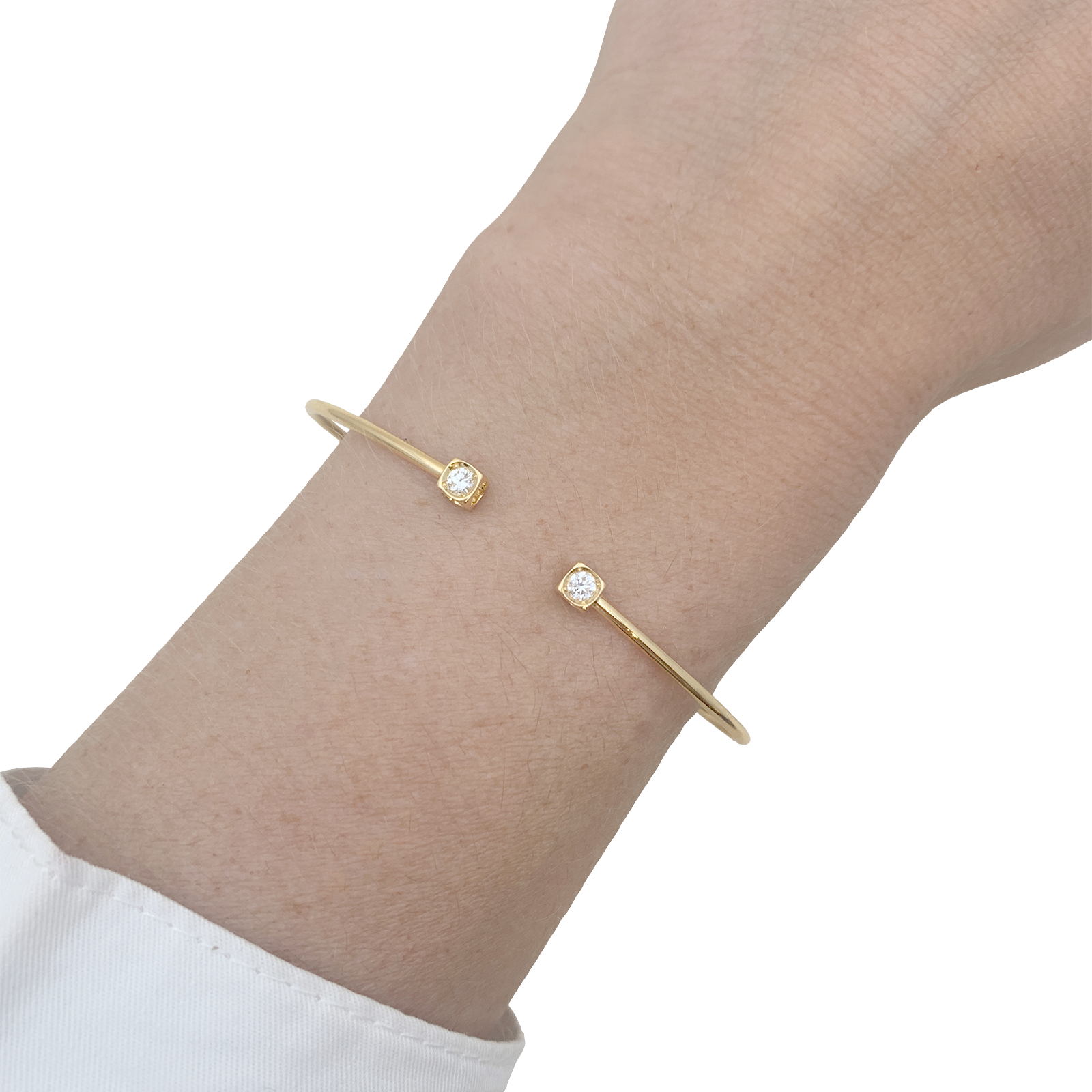 Bracelet Dinh Van, "Le Cube Diamant", or jaune, diamants. 5