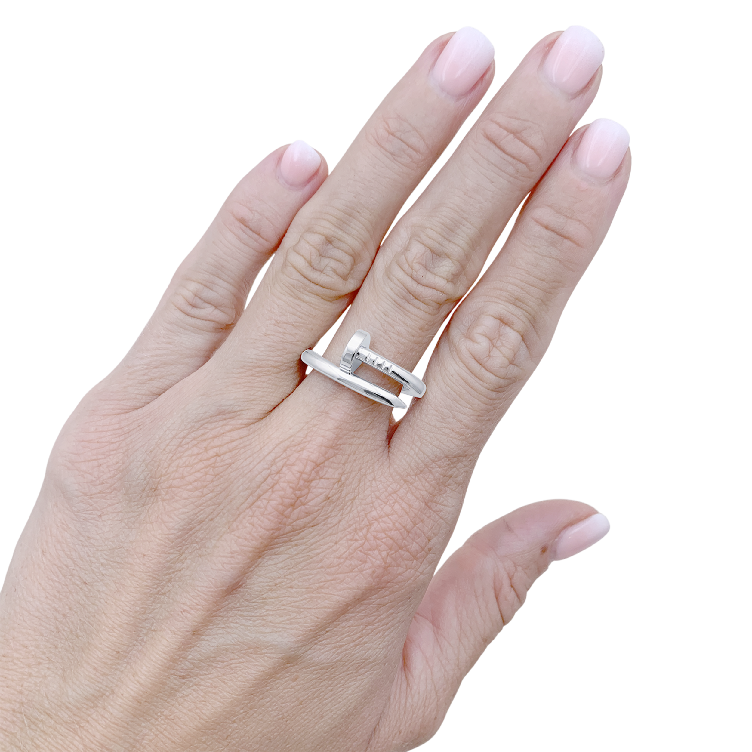 Bague Cartier, "Juste un Clou", or blanc, modèle classique. 6