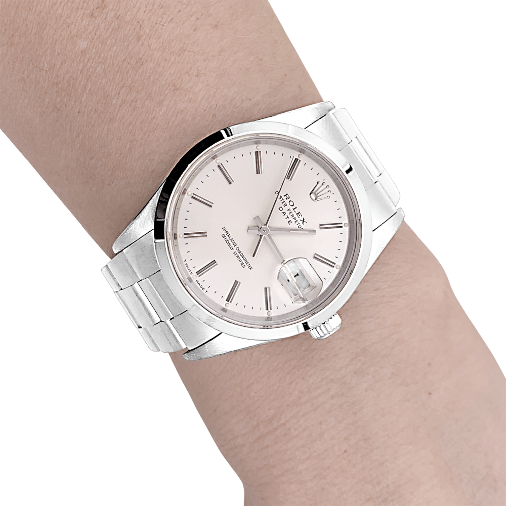 Montre Rolex "Oyster Perpetual Date" en acier. 6