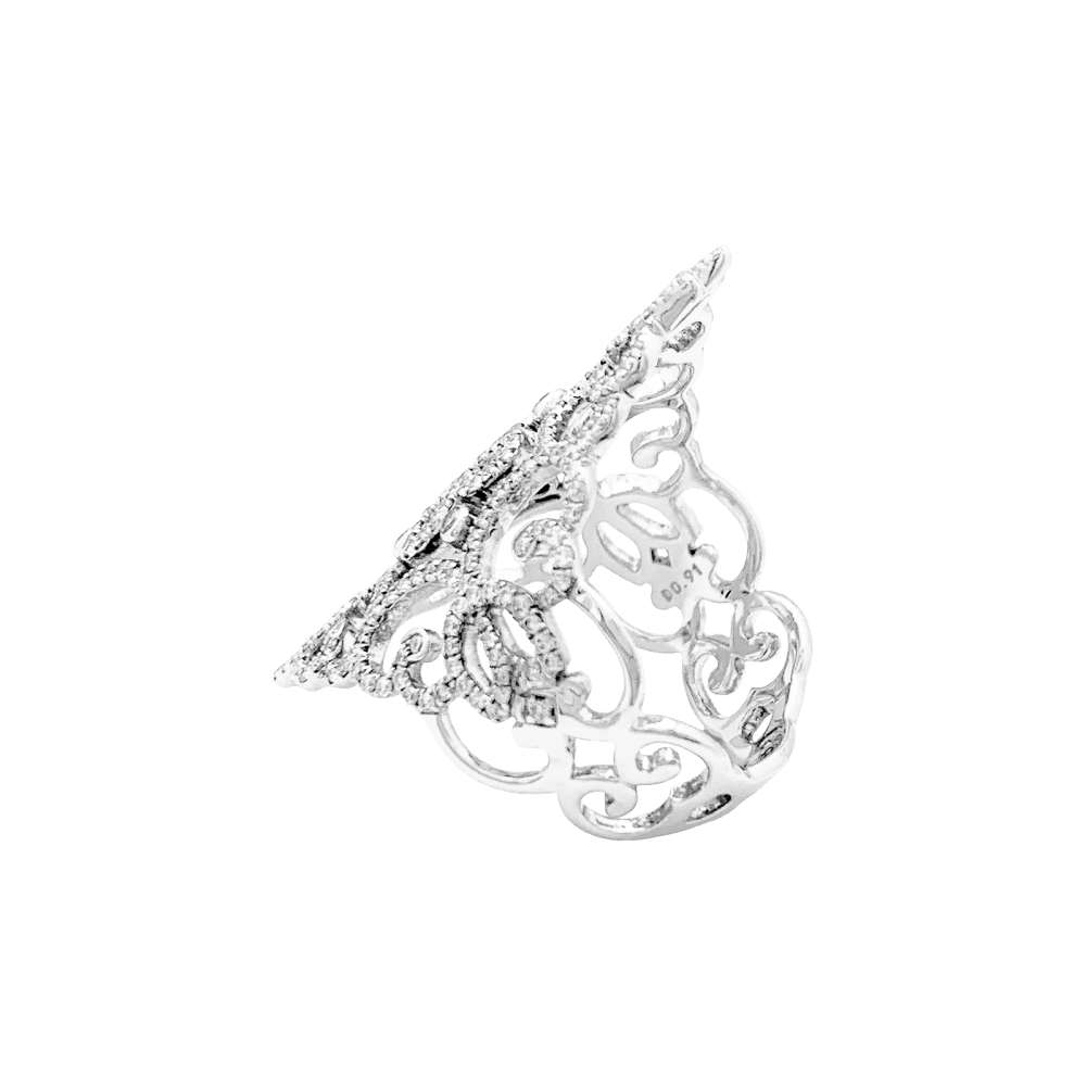 Bague Messika, "Eden", or blanc, diamants. 3