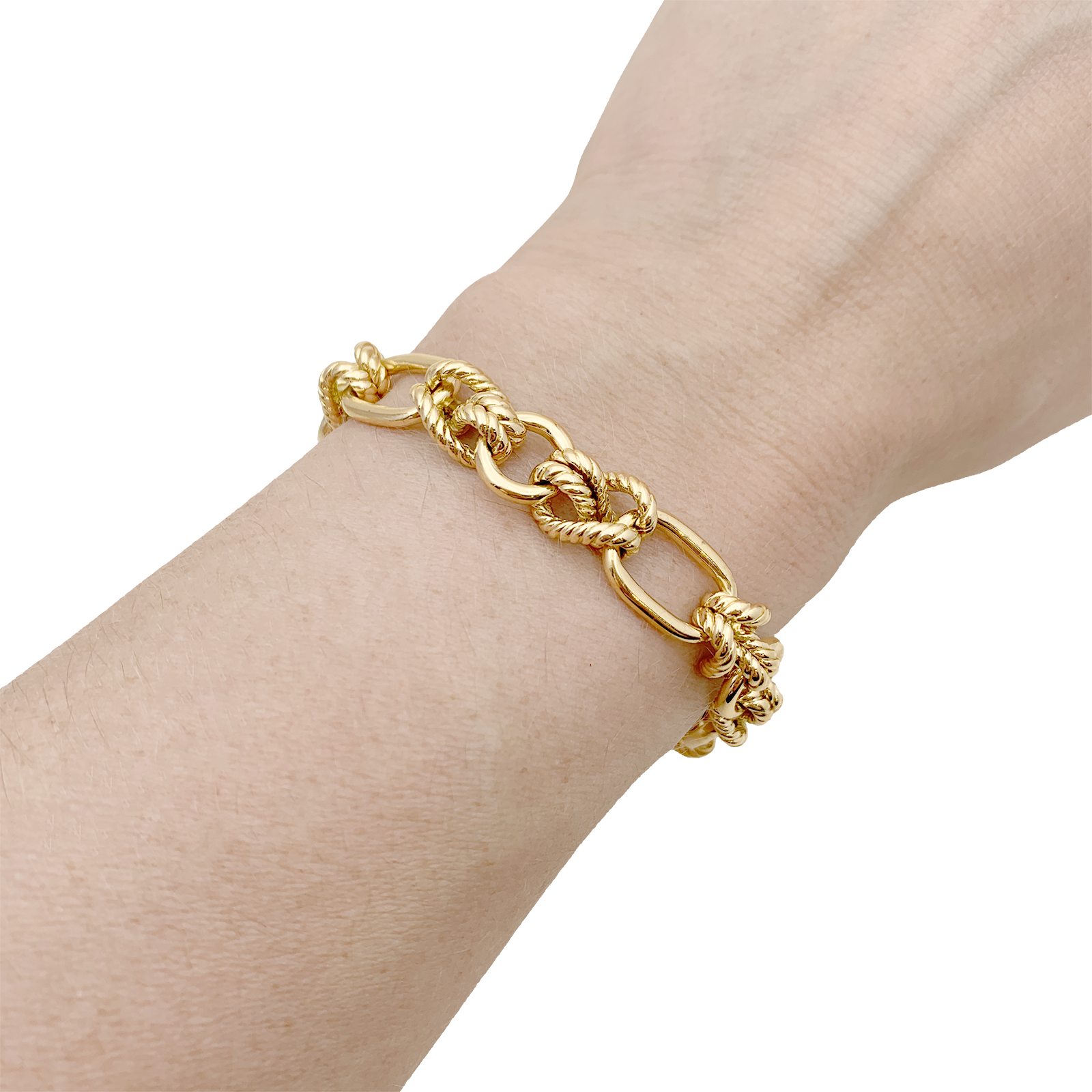 Bracelet "Noeuds" or jaune. 4