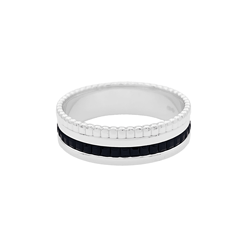 Bague Boucheron,"Quatre Black Edition Small", en or blanc. 1
