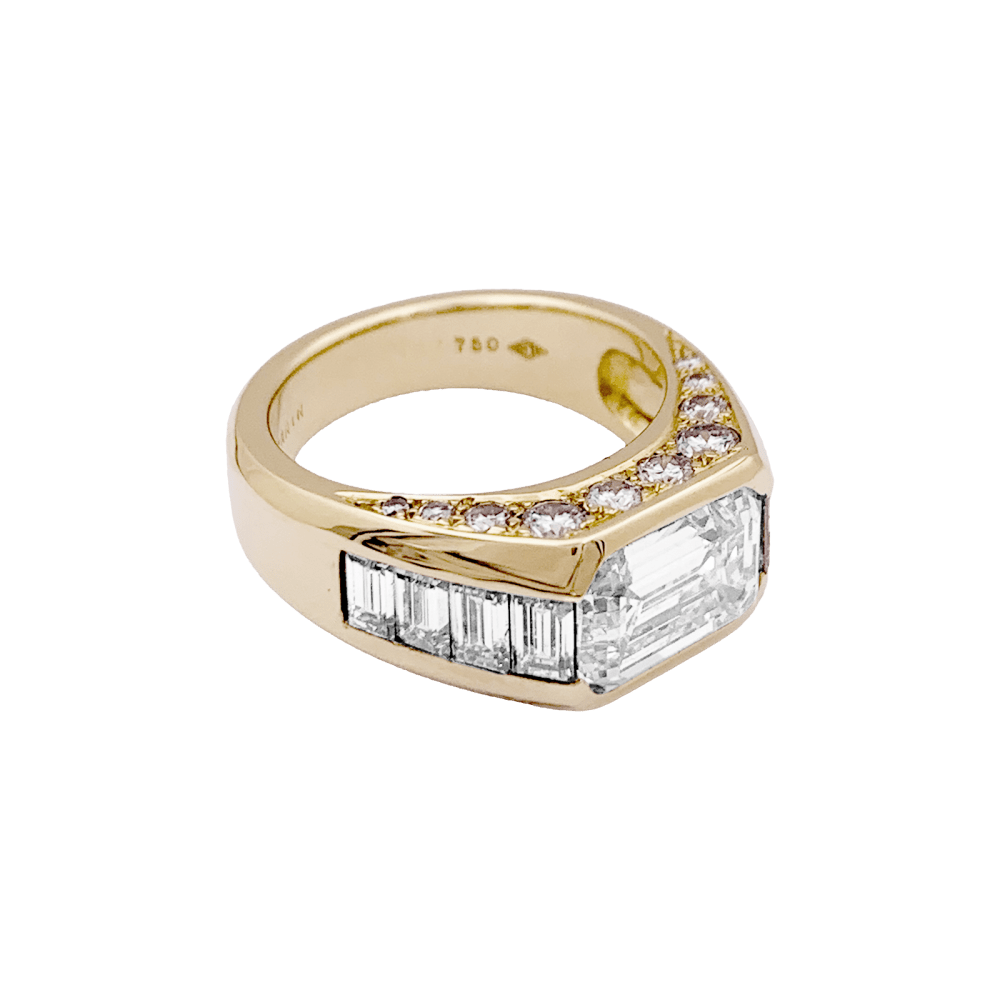 Bague O.J. Perrin, or jaune et diamants. 3