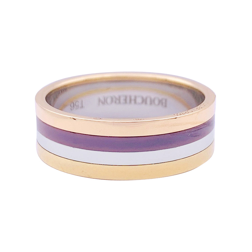 Bague Boucheron "My First Quatre", deux ors et acier. 1