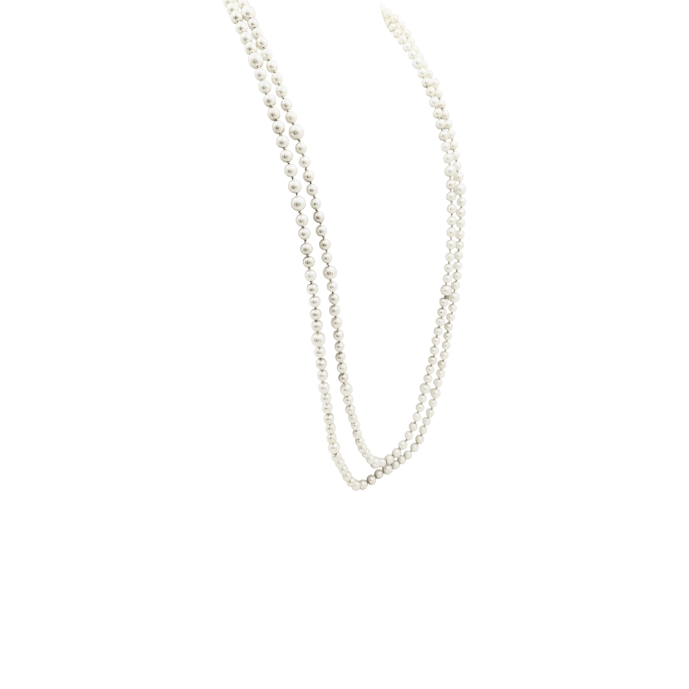 Long sautoir de perles et or jaune. 3