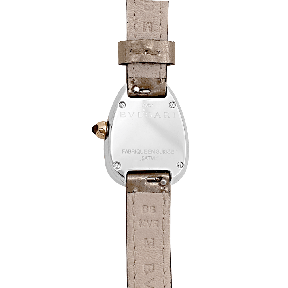 Montre Bulgari, “Serpenti”, en or rose, diamants, acier, cuir. 7