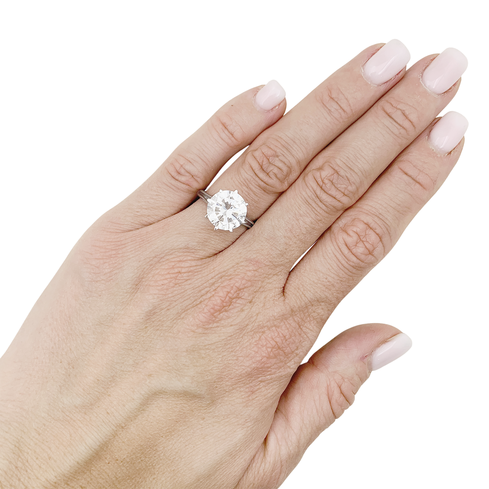 Solitaire or blanc, diamant 4,02 carats. 5