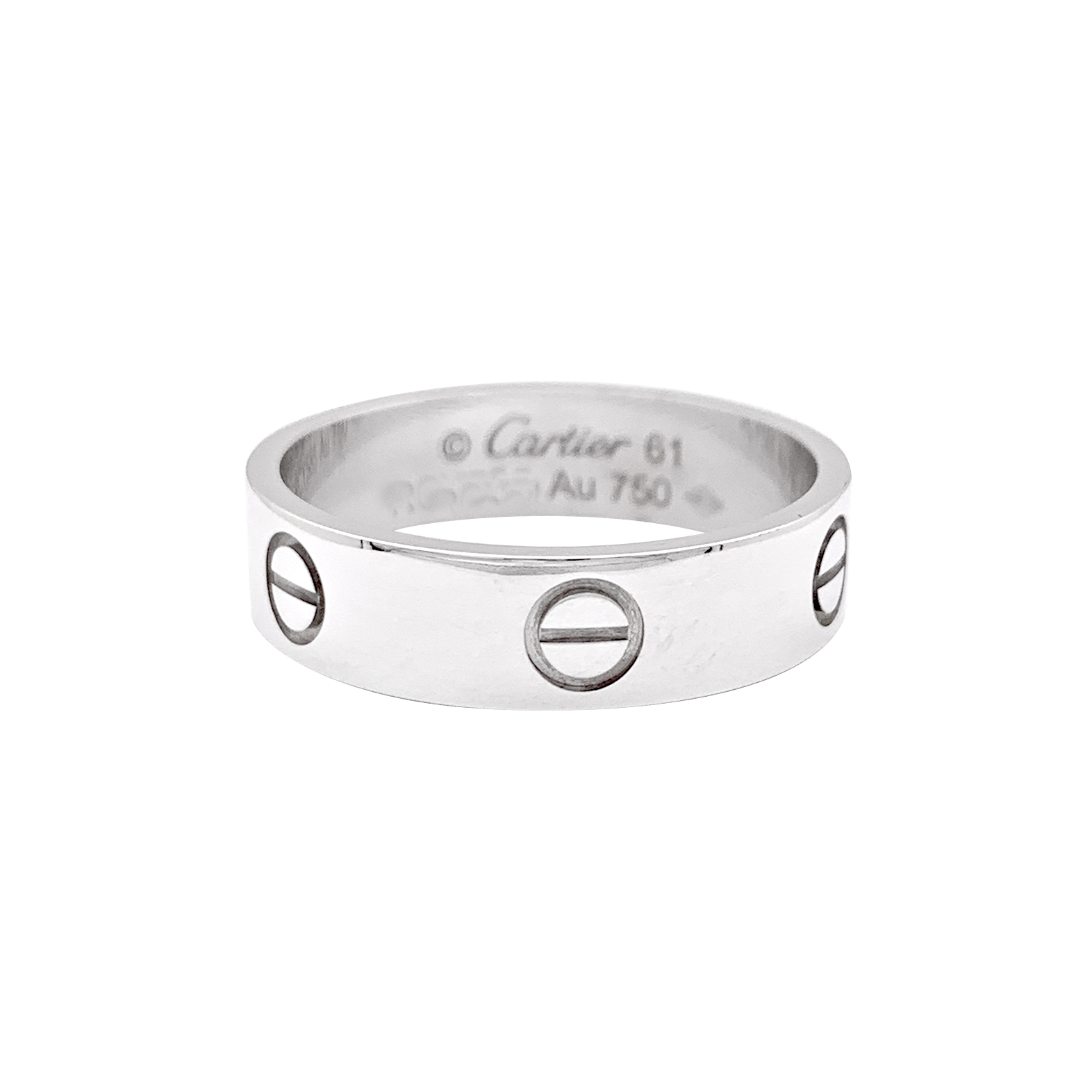 Bague Cartier, "Love Classique", or blanc. 4