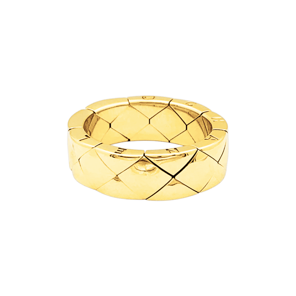 Bague Chanel, "Matelassé", or jaune. 4