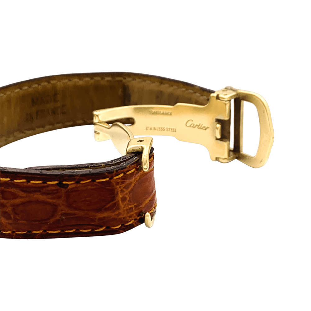 Montre Cartier, "Tank Must", vermeil, cuir. 6