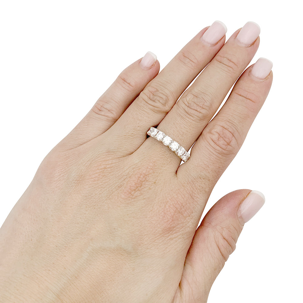 Alliance tour complet or blanc, diamants. 5