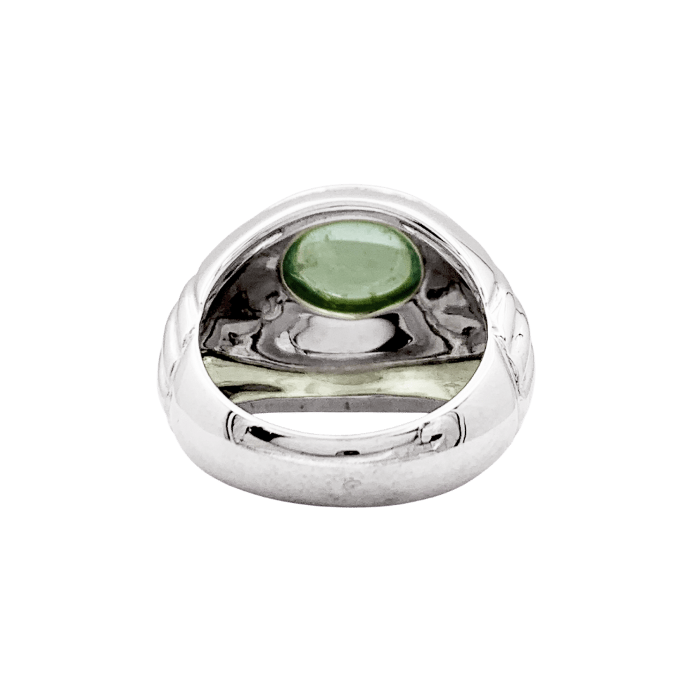 Bague Boucheron, "Jaïpur", or blanc et tourmaline verte. 4