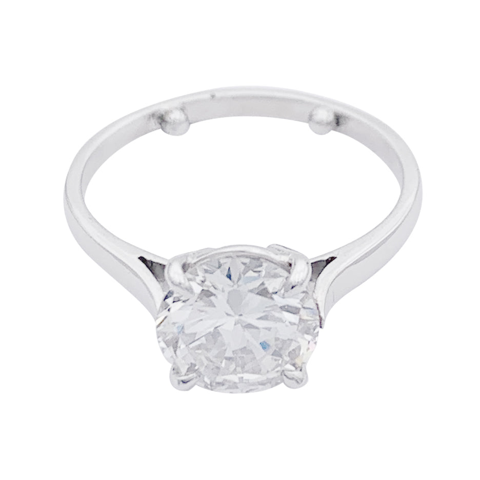 Bague solitaire diamant. 3