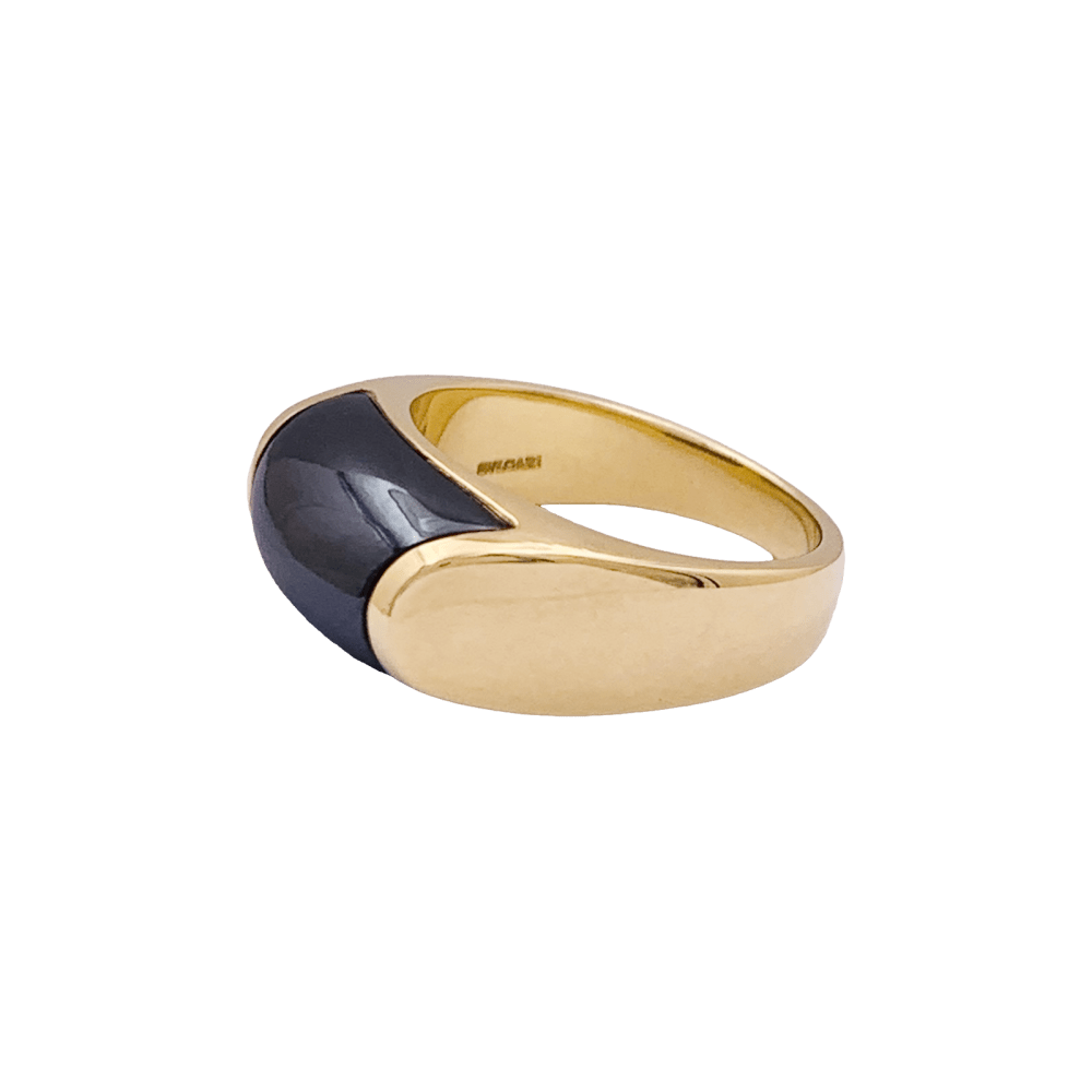 Bague Bulgari, "Tronchetto", or jaune et hématite. 3