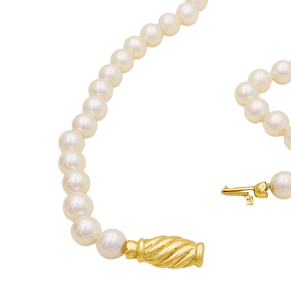 Collier or jaune, perles de culture, camée onyx. 6