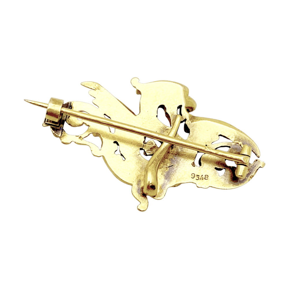 Broche Chimère en or jaune. 3