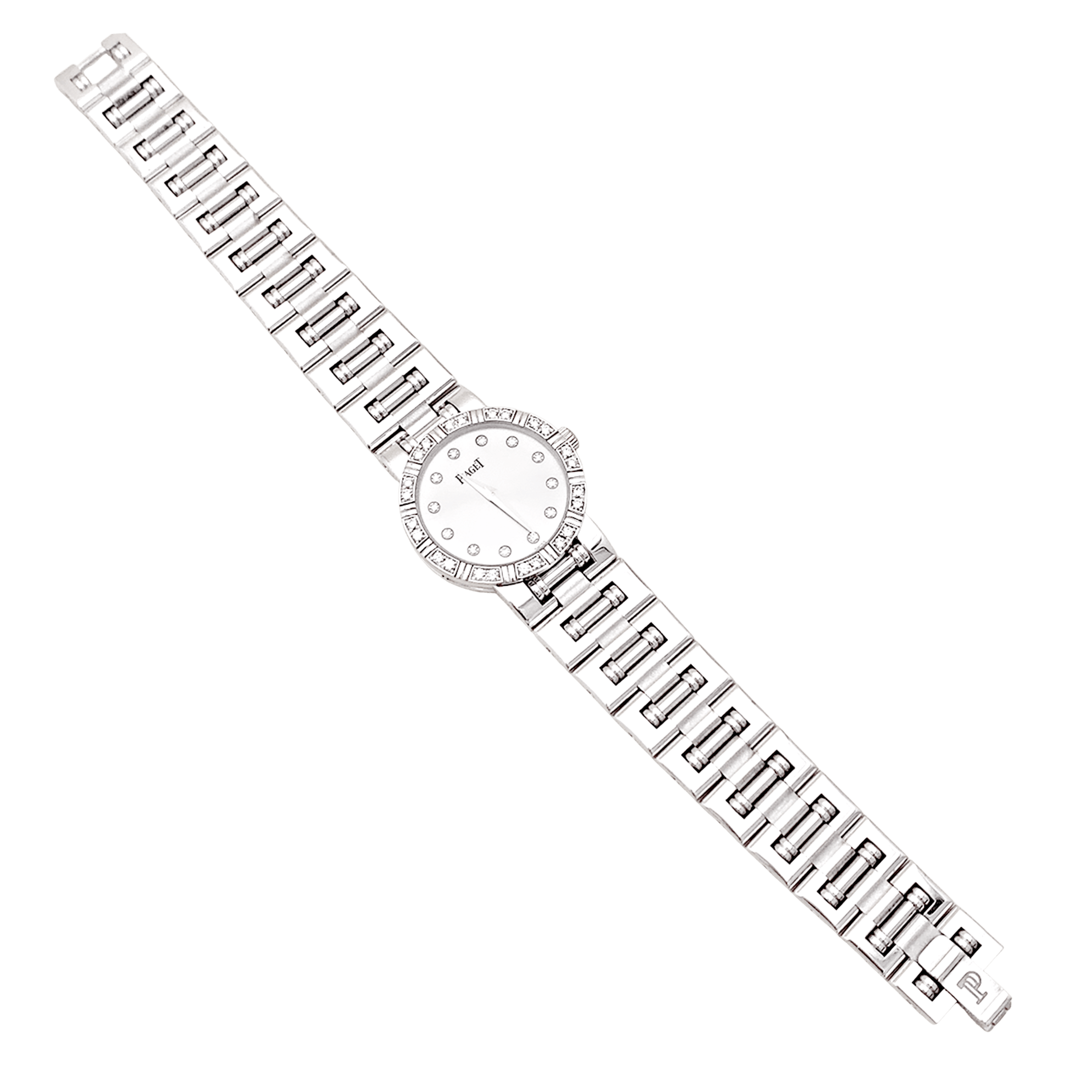 Montre Piaget, "Dancer", or blanc, diamants. 5