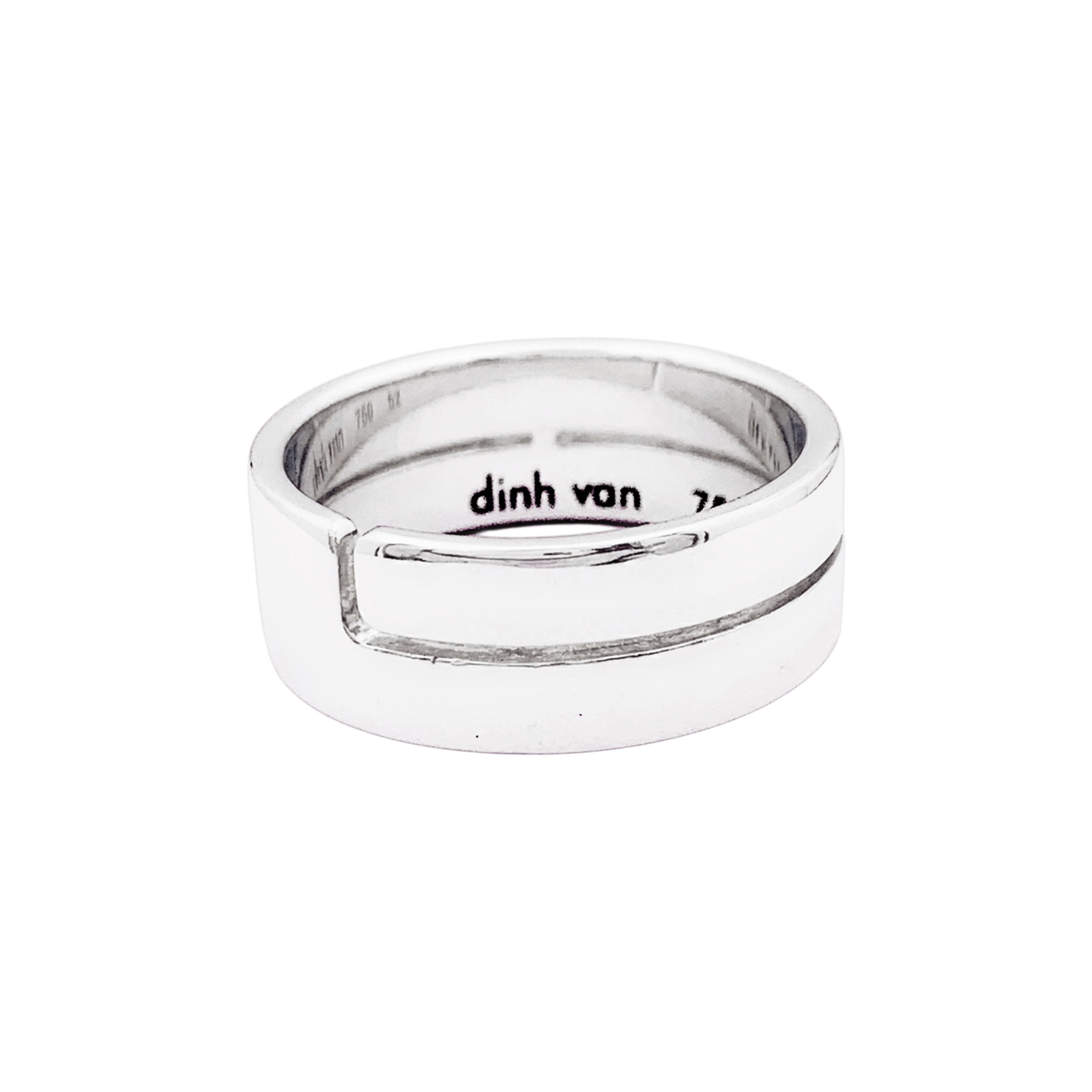 Bague Dinh Van, "Seventies", or blanc. 2