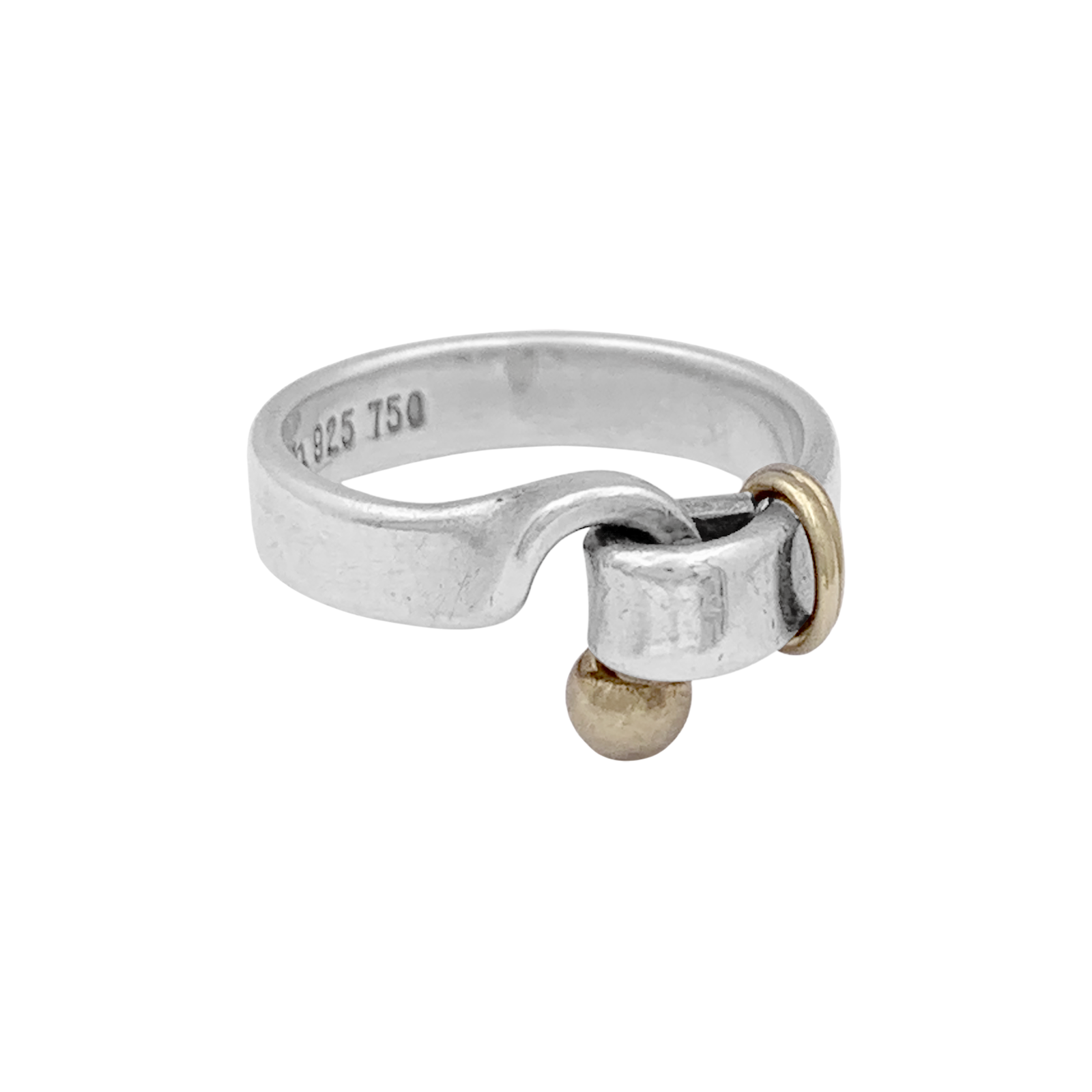 Bague Tiffany & Co., or jaune, argent. 2