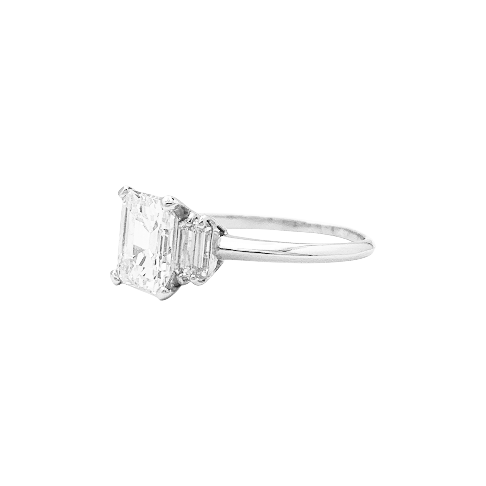 Solitaire en or blanc, diamant 1,92 cts. 2