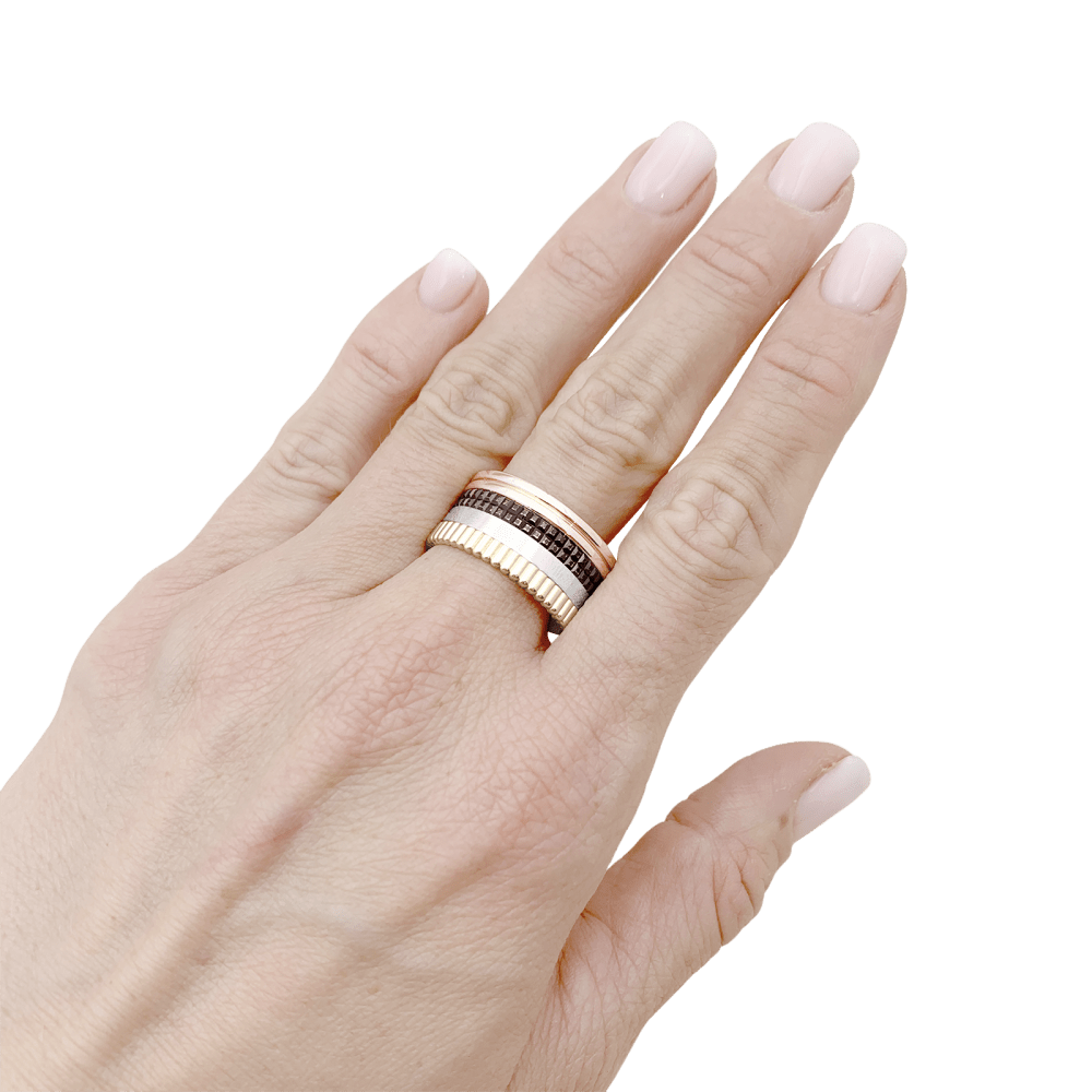 Bague Boucheron, "Quatre Classique Large" trois ors. 5