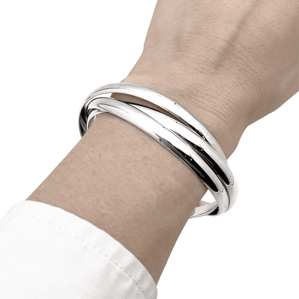 Bracelet Cartier, "Trinity", platine. 4