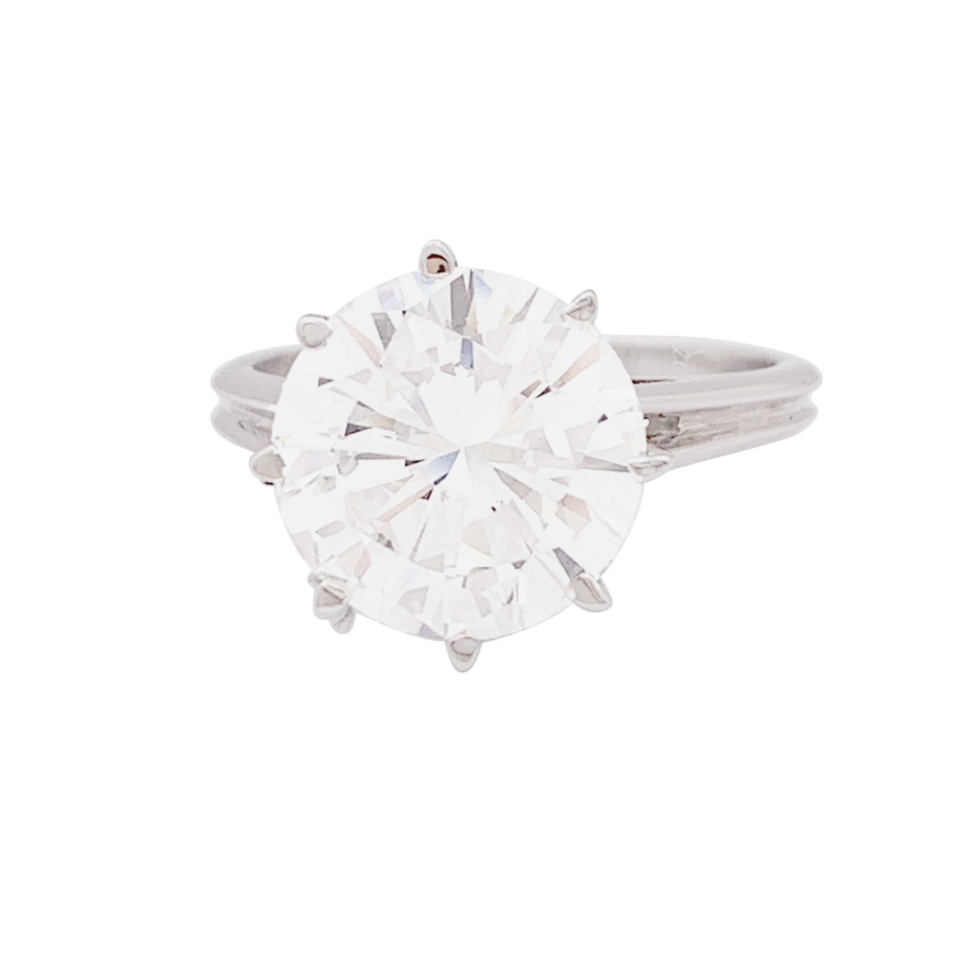 Solitaire or blanc, diamant 4,02 carats. 1