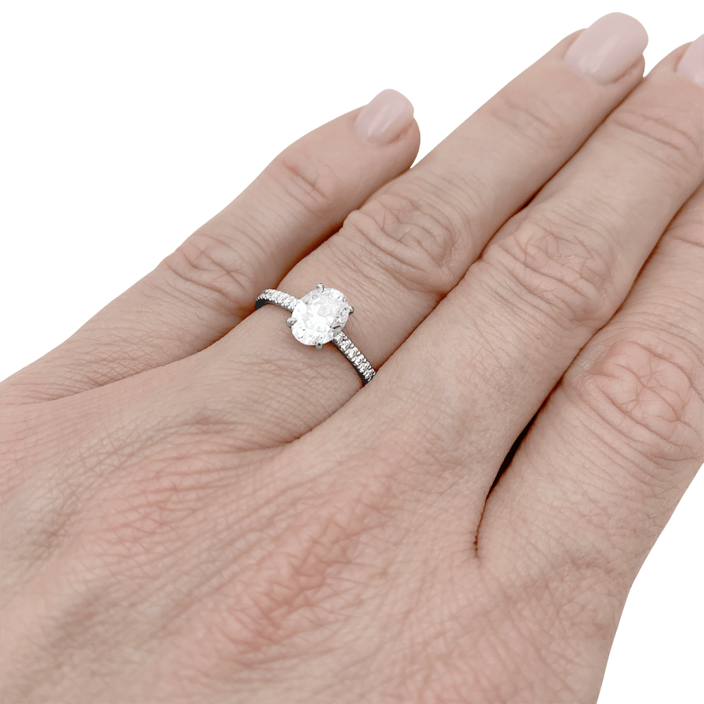 Bague diamant ovale, 1ct. 7