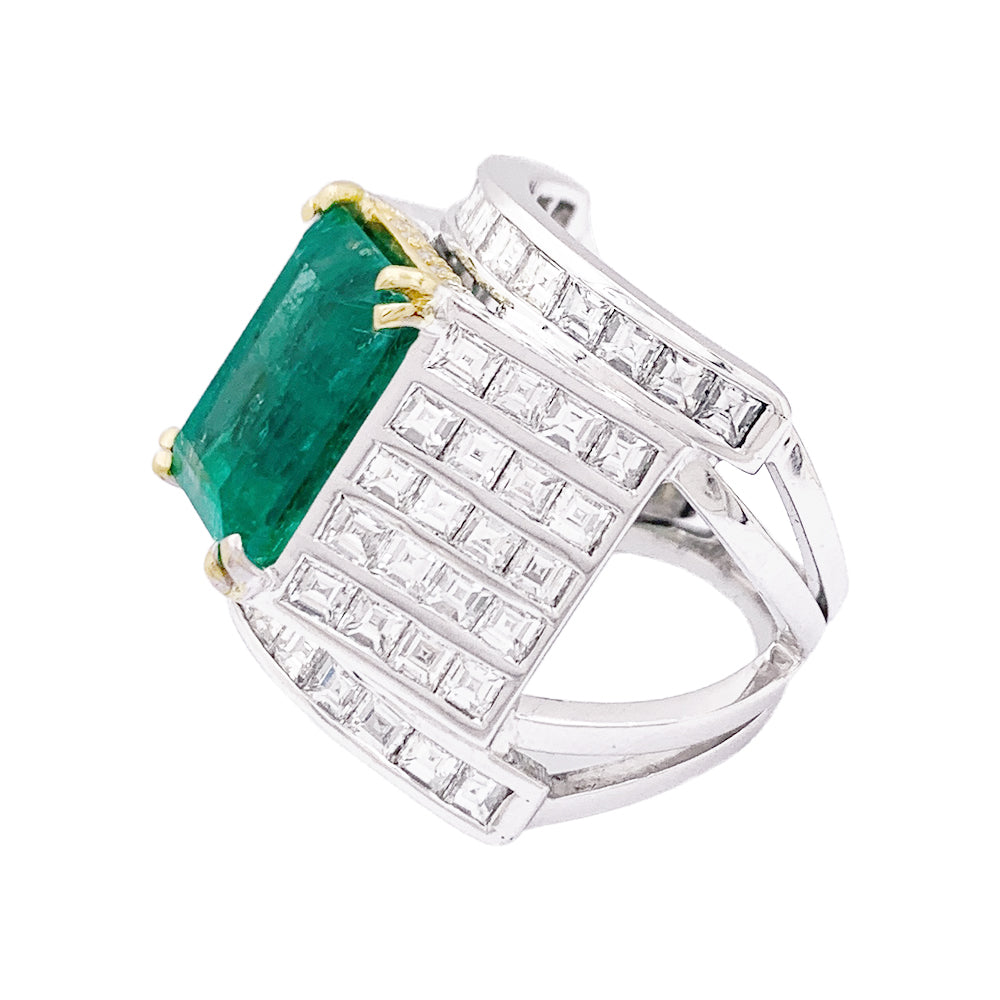 Importante bague Repossi deux ors, émeraude, diamants. 4