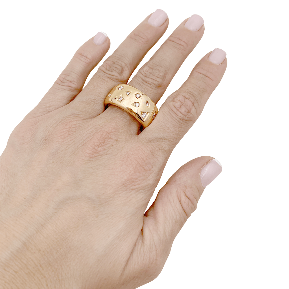 Bague Pomellato, "Iconica", or rose, diamants. 6