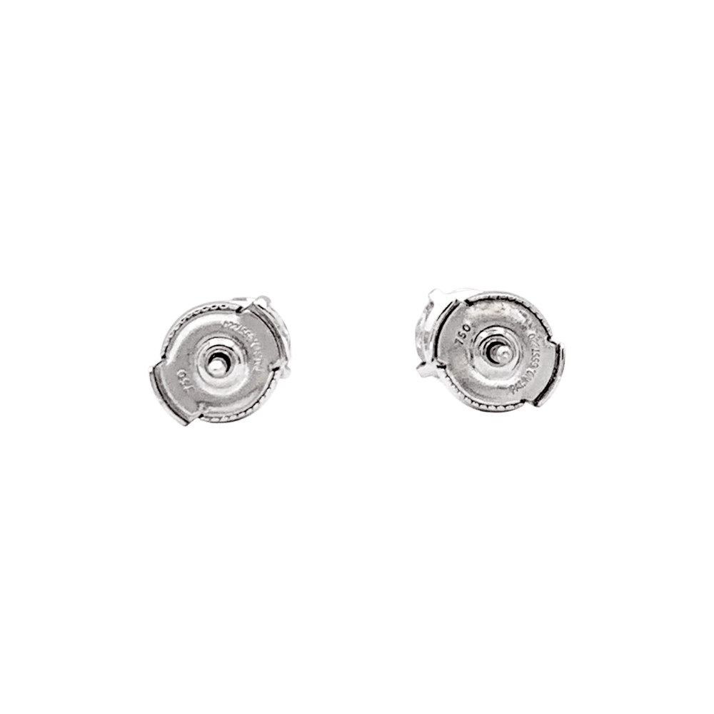Boucles d'oreilles or blanc et diamants. 5