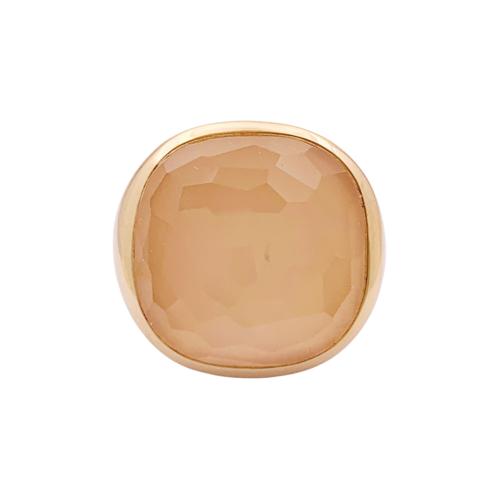 Bague Pomellato "Cipria" en or rose et quartz rose. 1