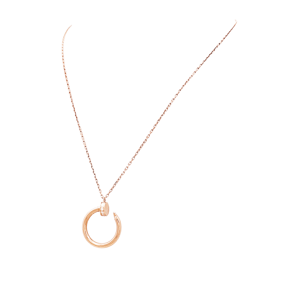 Collier Cartier, "Juste un Clou", or rose et diamants. 2